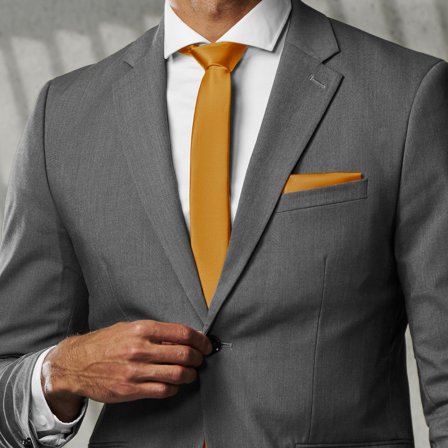 Autumn Yellow 6cm Basic Tie for Men - Skinny ties