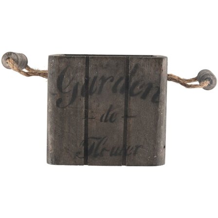 Rustik blomkruka i trä, köttig suckulent planter trädgårdsdekoration (slumpmässig färg)