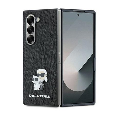 Karl Lagerfeld Saffiano Metal Pin Etui til Samsung Galaxy Z Fold 6 - Sort