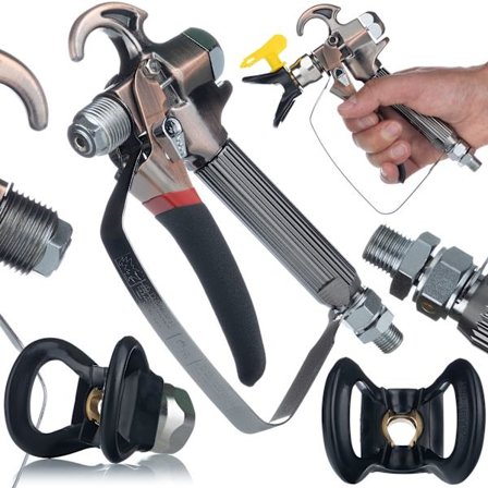 Malerpistol TurboJet TJ1 – Præcisionsstål | Ergonomisk Greb | Kompatibel med Graco, Wagner, Titan