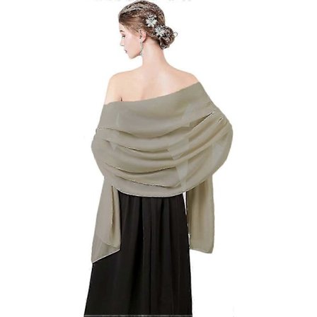 Pehmeät sifonkihuivit, hartiahuivit ja kääreet, jotka sopivat iltapukujen kanssa, häähuivi, morsiusneitojen huivi, sopii naisille