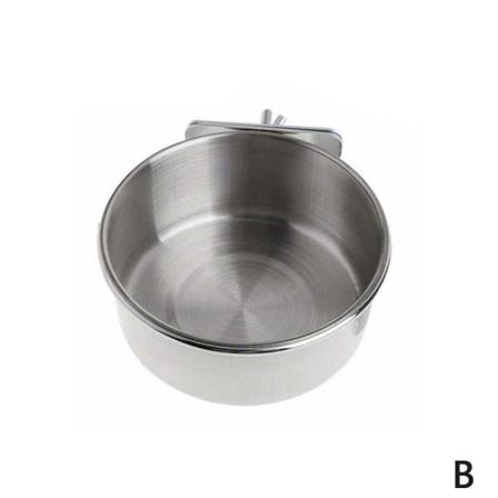 1x Stål Hängande Skål För Husdjur Matning Katt Hund Fågel Papegoja Vattenkopp