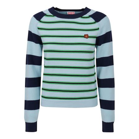 Kenzo, Round-neck Knitwear Blauw, Dames, Maat:M