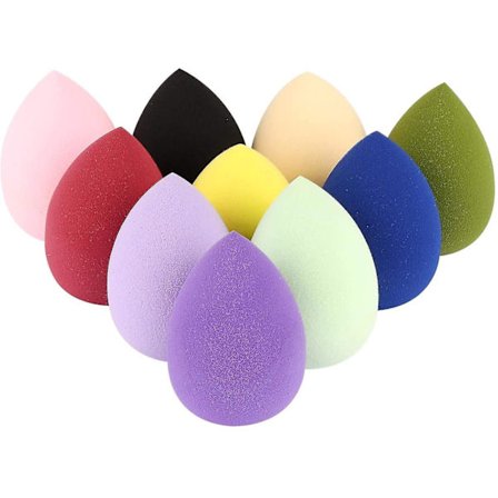 10 st Flersidig Makeup Svamp Set, Foundation Blending Svamp Skönhet Makeup