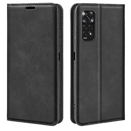 For Xiaomi Redmi Note 11 4G / Note 11S Retro-skin Magnetisk Lær Telefonveske [DB] Svart