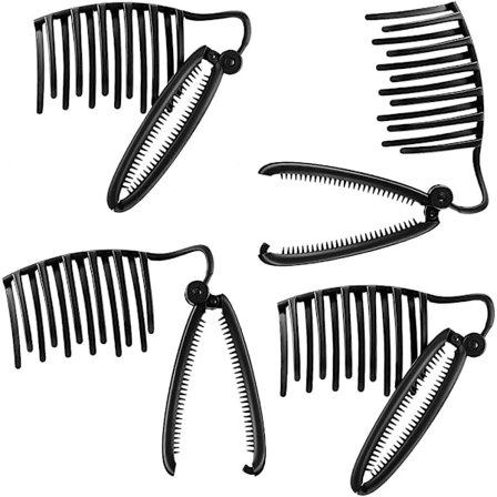 4 stk. franske hårnåle til hurtig fletning, hårnåle til isætning af hår, vintage twist stylingværktøj, hårtilbehør