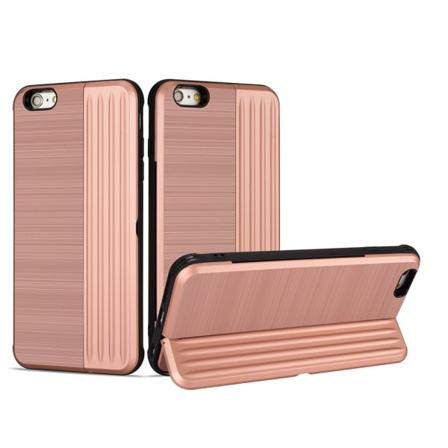 Klassiskt Skal Med Korthållare Från Leman - Iphone 6/6s Plus Roséguld Roséguld