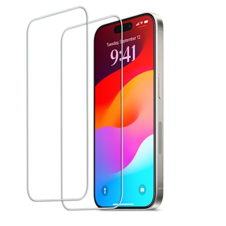 2 stk Herdet glass iPhone 15 - Skjermbeskytter