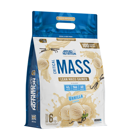 Weight gainer Applied Nutrition Critical Mass Gainer 6 kg, Vanilla - Bodyman.dk