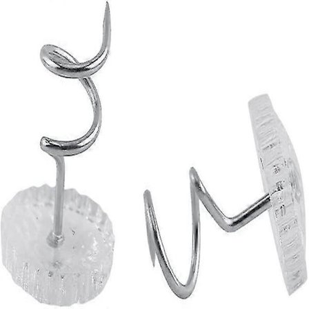 Soffa Fastspännare Vridstift Plåtklämma Transparent Huvud Glidskydd Fastspännare (transparent) (2-pack)