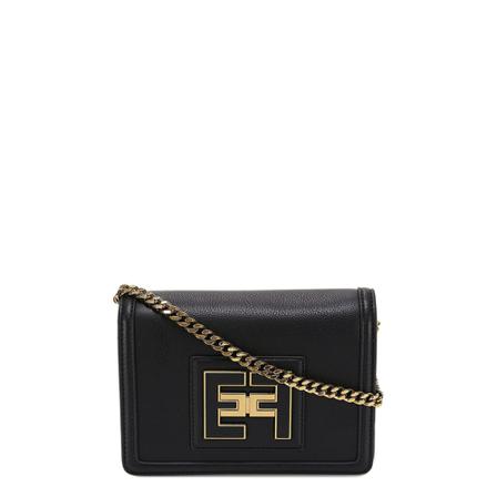 Elisabetta Franchi, Shoulder Bag Zwart, Dames, Maat:ONE Size