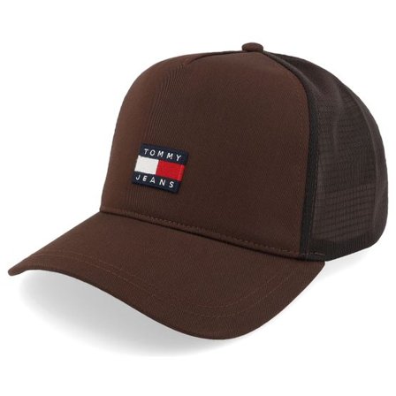 Tommy Hilfiger - Brun trucker Keps - Heritage Cap Rich Brown A-Frame Trucker @ Hatstore