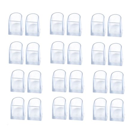 12 par klare hælbeskyttere hælbeskyttelseshætter hælbeskyttere skridsikre puder(M)