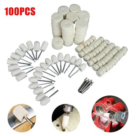 Polerskive af uldfilt