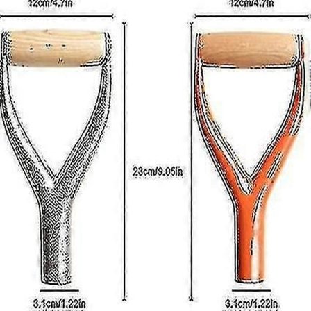 Jern Spade Skaft med Indvendig Diameter D/y Greb God Håndbeskyttelse Have Solid Jern Tilbehør Haveværktøj Til Sneskovl Gravning Rake