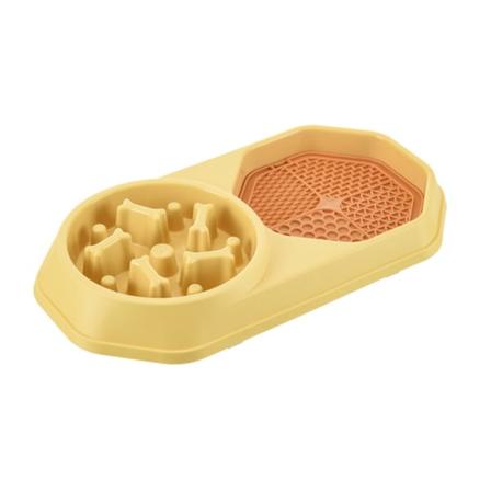 2 in 1 koirien syöttölaite, kohotettujen kissojen ruokakulho ruoka-annostelija, jossa nuolemismatto, läikkymätön suuri kapasiteetti