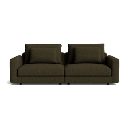 Mellow 3 personers sofa - Bouclé Grøn - 231x106,5x82 - Sofa, 3 personers sofa