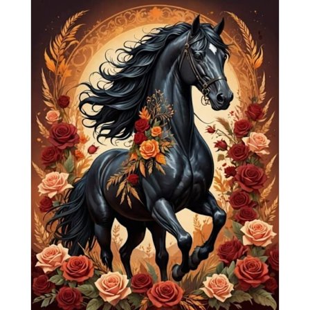 Svart Häst Affisch A4