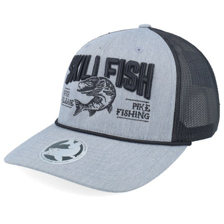 Skillfish - Grå trucker Kasket - Pike C&r Logo 3d 112fpr Heather Grey/Black/Black A-frame Trucker @ Hatstore