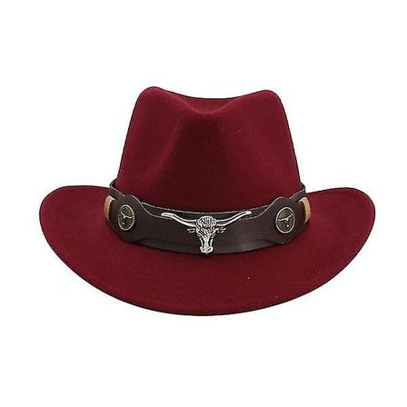 Klassiskt mode Stort Retro Wave Brätte Enkelt Cowboyvin