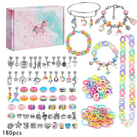 180 st Berlockarmband Smycken DIY Hantverk Pärlor Hänge Leksak Barn - hög kvalitet