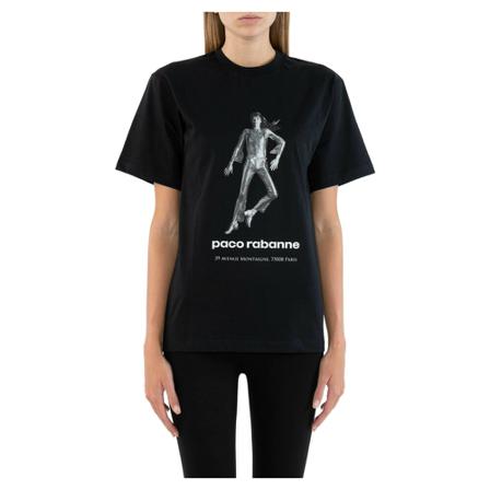 Paco Rabanne 21Ajte055Co0421 short sleeve t-shirts Sort, Dame