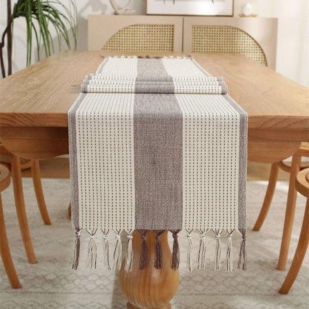 Bordløber Håndlavet kvast bordflag tebord dekorativt