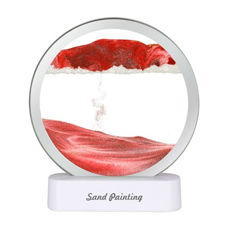 2 i 1 Quicksand Målning Bordslampa LED Ljuskälla Bordslampa Quicksand Målning Timglas Hemdekorationer för hotell