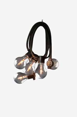 Konstsmide - Tillægslyskæde E27 10 LED udskiftelig - Sort - Lyskæder - Fra Homeroom