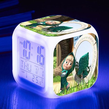 Masha And The Bear Alarm Clock Led Night Light Style N