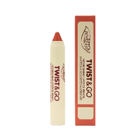 PuroBio Twist & Go - Nourishing Lipstick Pencil Läppstift Unisex Rosa
