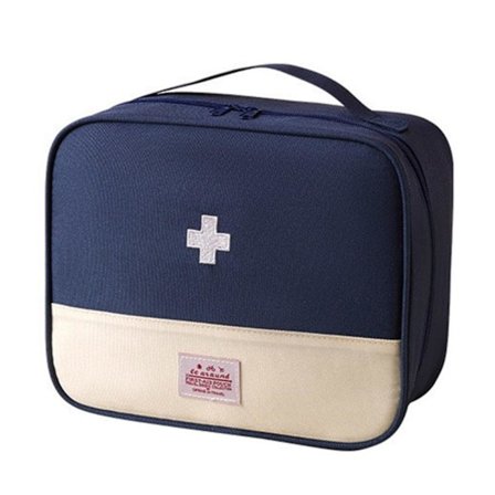 Medisinoppbevaringspose Mini Tom Nødmedisinveske for Nødsituasjoner Marineblå Ekstra Stor