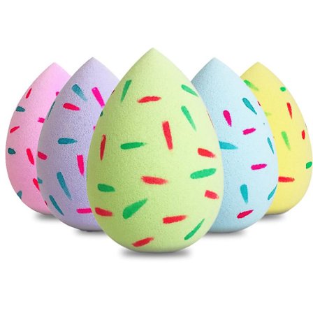 Makeupsvamp, Foundation Fusion Beauty Sponge og Bladmodel, 5 stk.