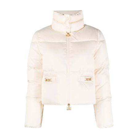 Elisabetta Franchi Down Jacka vit, Dam, Dam, Storlek: M
