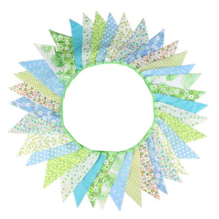 (grøn)10M Flagguirlande Farvede Flag Triangel Flag Dobbeltsidet Dekoration til Soveværelse, Fødselsdagsfest