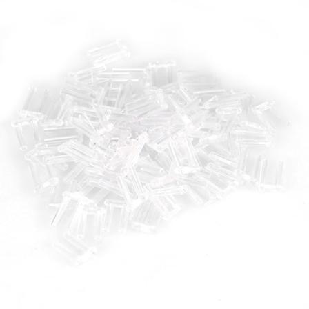 100 kpl Uudet muoviset puristusholkit reunattomille laseille Tarvikkeet Työkalut 1,5 * 0,8 * 7,0 mm