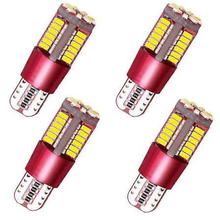 4kpl T10 W5w 194 Valkoinen Canbus Virheetön Auton Lamppu Led Valo Sisätilan Kartanluku Ovi Rekisterikilpi Auton Lamput 4014 Smd 57chips 12v