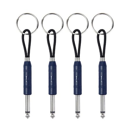 4-pack Gitarrplugg Nyckelring för Amp-nyckelhållare, för Jackhållare, för Jacknyckelhållare, Marinblå