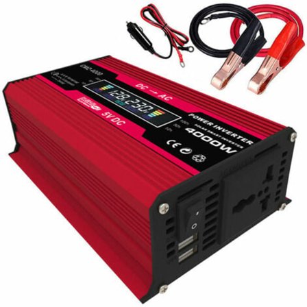 4000W topp effekt modifisert sinus bølge inverter LED-skjerm 300W nominell effekt inverter DC 12V til AC 110V/220V omformer strøm