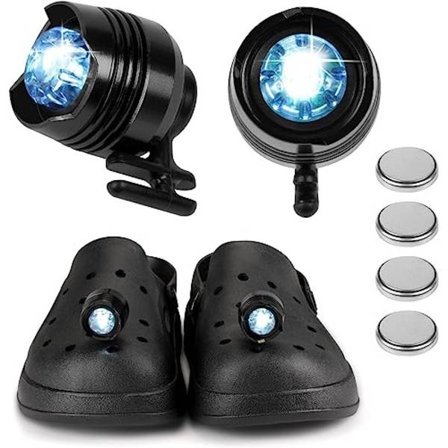 2 stk. hodelykter for Croc, Crocs hodelykt IPX5 vanntett med 3