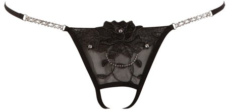 String Ouvert Rhinestone - Vuxen.se - Sexiga öppna, grenlösa trosor med hål