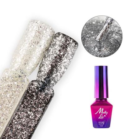 Mollylac - Jack Top - Silver - 5ml - Uv-gel/led -topplack Multifärg