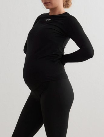 aim ́n Soft Basic Maternity Long Sleeve - Black - S