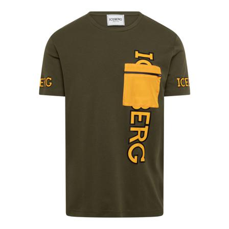 Iceberg, T-Shirts Groen, Heren, Maat:M