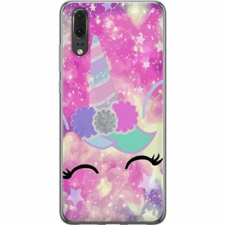 Huawei P20 Genomskinligt Skal Unicorn Enhörning