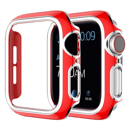 Apple Watch Series 6 / 5 44mm färgprydnadsskydd - Röd / Silver
