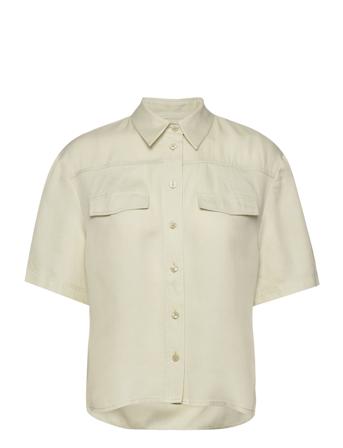 Tencel Ss Blouse Calvin Klein Green