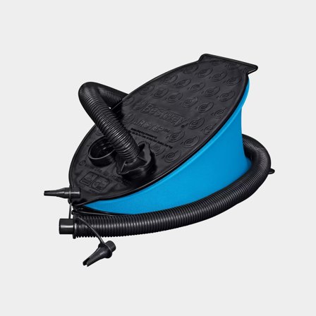 Bomba de pie Bestway Air Step 1400 Azul + manguera flexible + adaptadores de válvula