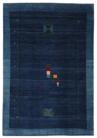 Tapis Loribaft Fine Persan 247X357 Noir/Bleu Foncé (Laine, Perse)