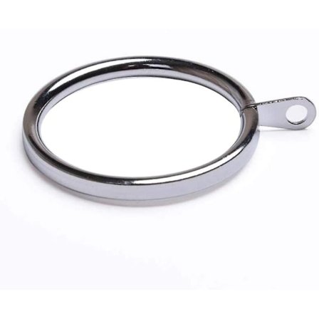 20-pak sølvfarvede metalgardinringe med fastgørelsesøjer, store kraftige runde dekorative